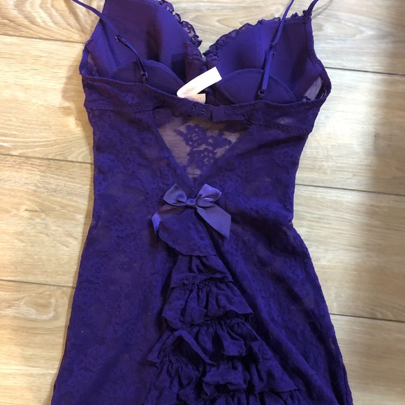 Victoria's Secret Other - Victoria's Secret Violet Lace Lingerie Baby doll- sleepwear 32D
